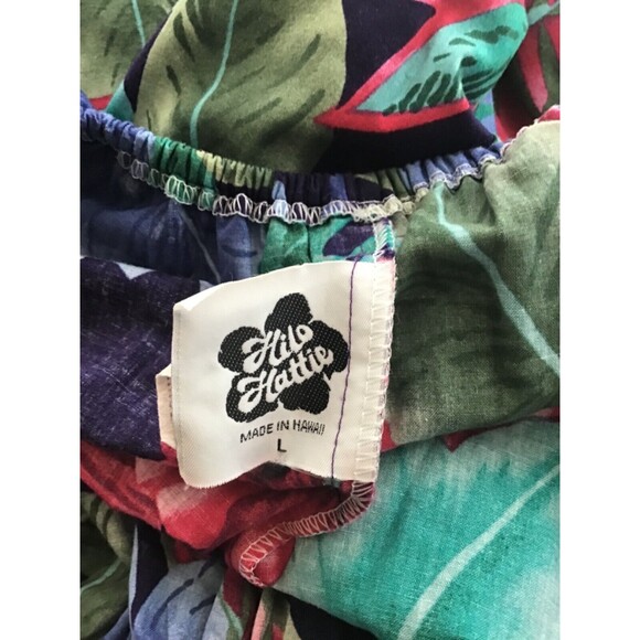 Hilo Hattie Muumuu Dress Women's Large Maxi Hawaiian Luau Hawaii Floral Hibiscus - Picture 4 of 4